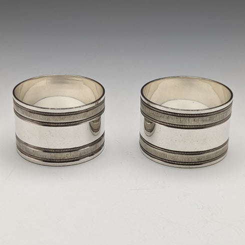 Around 1915 British Antique Silver Plated Napkin Ring & Knife Rest Pair Boxed